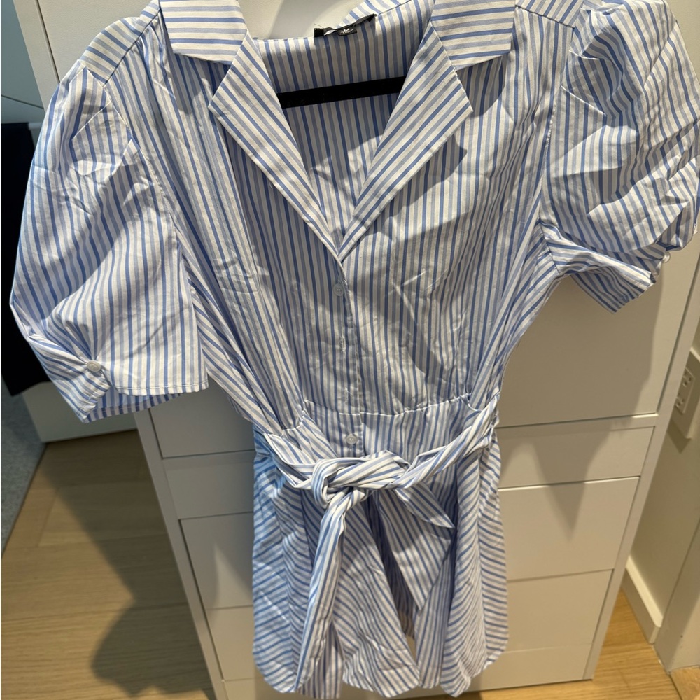 Striped Blue Mini Dress